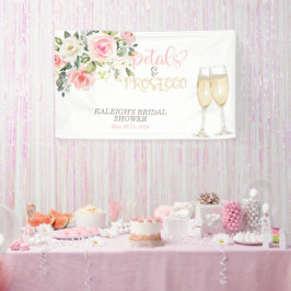 Petals & Prosecco Brautparty Banner