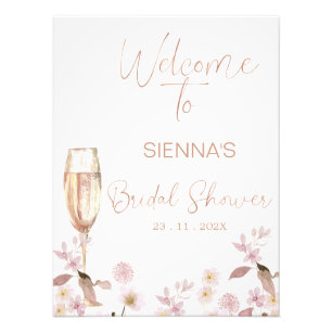 Petals Prosecco Brautparty Begrüßungszeichen Fotodruck