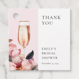 Petals & Prosecco Brautparty Geschenkanhänger