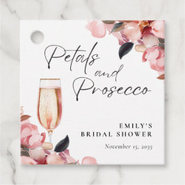 Petals & Prosecco Brautparty Geschenkanhänger