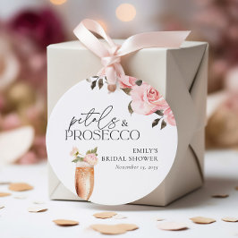 Petals & Prosecco Brautparty Geschenkanhänger