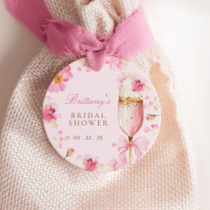 Petals Prosecco Brautparty Geschenkanhänger