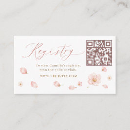 Petals & Prosecco Brautparty-Geschenkliste Begleitkarte
