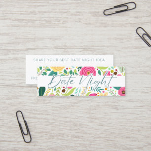 Petals Prosecco Brautparty Mini Visitenkarte