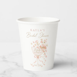 Petals & Prosecco Brautparty Pappbecher