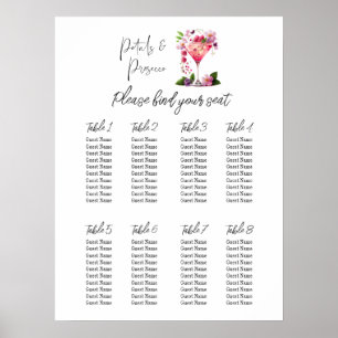 Petals & Prosecco Brautparty Poster