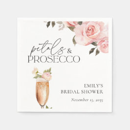 Petals & Prosecco Brautparty Serviette