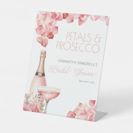 Petals & Prosecco Brautparty Sockelschild
