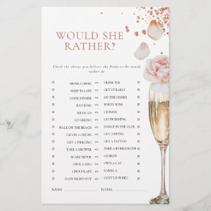 Petals & Prosecco Brautparty würde sie lieber Briefpapier