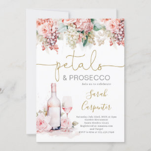 Petals Prosecco Bridal Dusche Einladung