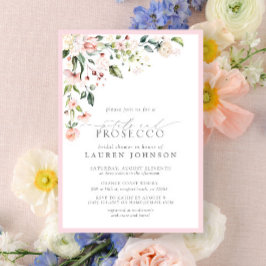 Petals & Prosecco Elegante Rosa Blütendusche Einladung