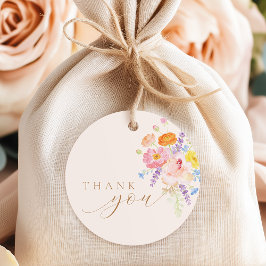 Petals & Prosecco Floral Bridal Shower Favor Tags Geschenkanhänger