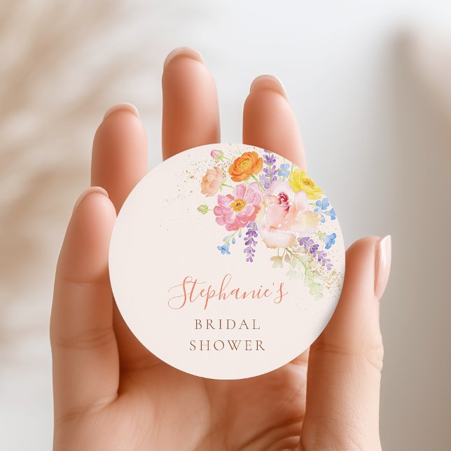 Petals & Prosecco Floral Bridal Shower Stickers (Von Creator hochgeladen)