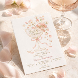 Petals & Prosecco Florales Brautbad Einladung