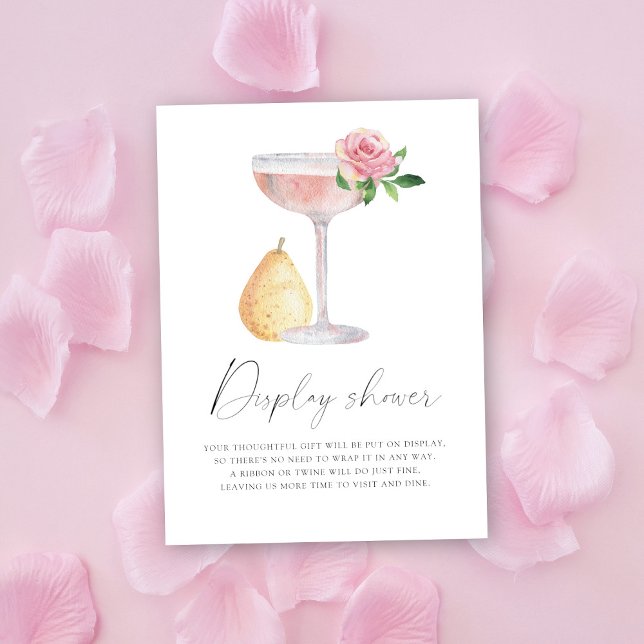 Petals & Prosecco - Geschenkdusche Begleitkarte (Von Creator hochgeladen)