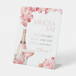 Petals & Prosecco Mimosa Bar Brautparty Sockelschild
