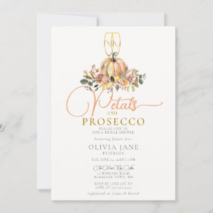 Petals Prosecco Pumpkin Blume Fall Brautparty Einladung