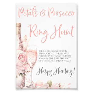 Petals & Prosecco Ring Game Ring Jagd Spiel Fotodruck