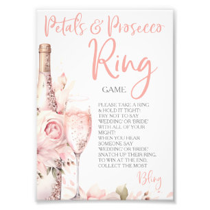 Petals & Prosecco Ring-Spiel Jagd Ringe Fotodruck