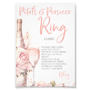 Petals & Prosecco Ring-Spiel Jagd-Ringe Fotodruck