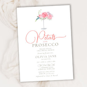 Petals Prosecco Rose Cocktail Boho Brautparty Einladung