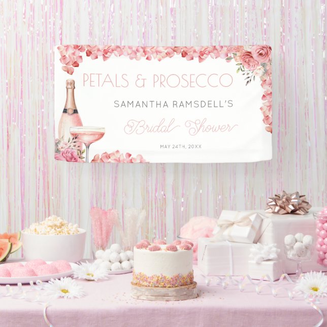 Petals & Prosecco Rose Rosa Bubbly Banner (Party)