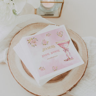 Petals & Prosecco Roségoldene Brautparty  Serviette