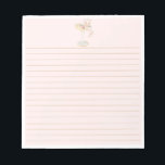 Petals und Prosecco Blush Pink Notizblock<br><div class="desc">Petals und Prosecco Brautparty Notepad</div>