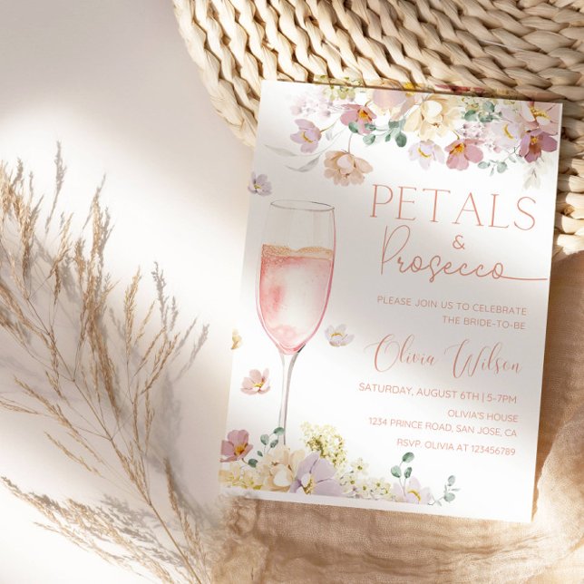 Petals und Prosecco Brautparty - Champagner für Bl Einladung (Von Creator hochgeladen)