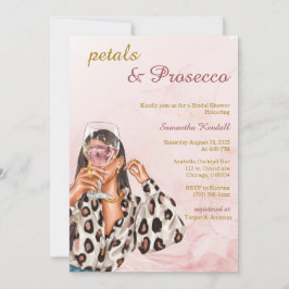 Petals und Prosecco-Brautparty Einladung