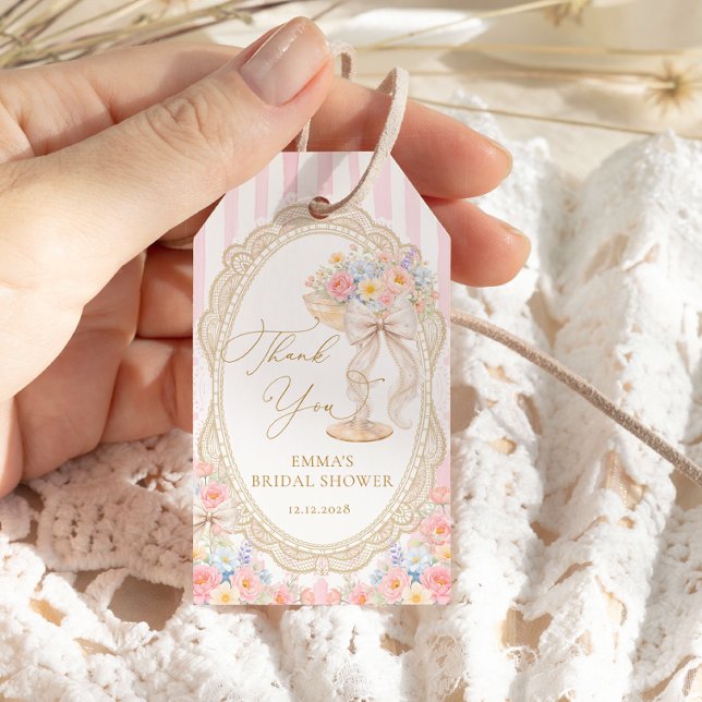 Petals und Prosecco Brautparty Geschenkanhänger (Von Creator hochgeladen)