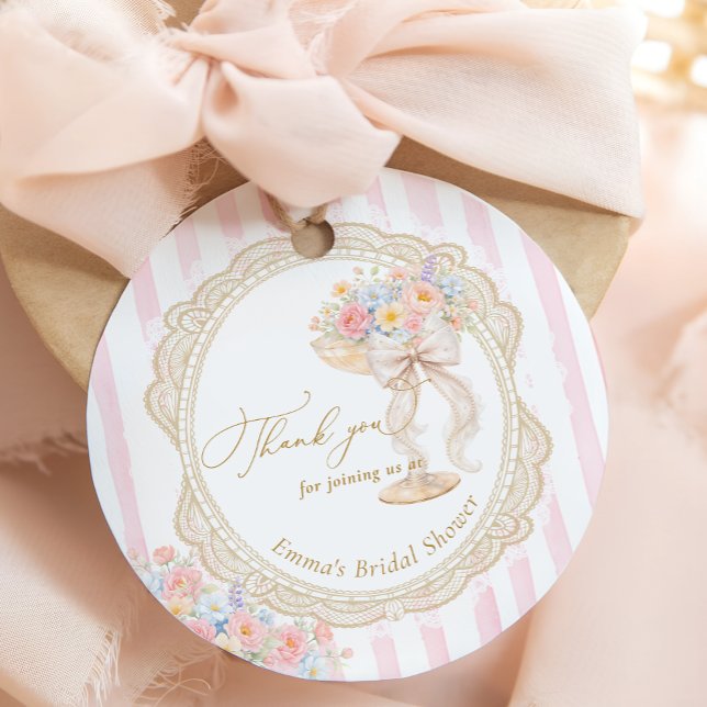 Petals und Prosecco Brautparty Geschenkanhänger (Von Creator hochgeladen)