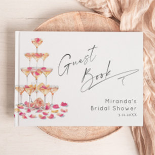 Petals und Prosecco Brautparty Hot pink Gästebuch