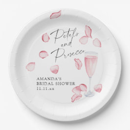 Petals und Prosecco-Brautparty Pappteller