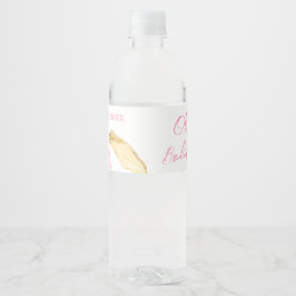 Petals und Prosecco-Brautparty Wasserflaschenetikett