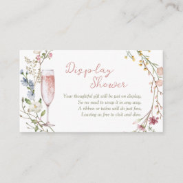 Petals und Prosecco Bridal Display Dusche Begleitkarte