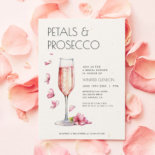 Petals und Prosecco Bridal Dusche Einladung