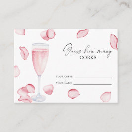 Petals und Prosecco - erraten Sie, wie viele Korke Begleitkarte