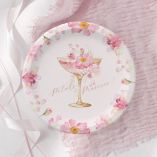 Petals und Prosecco Floral-Brautparty Pappteller