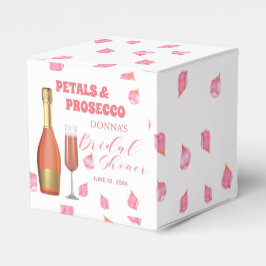 Petals und Prosecco Gold Flaschen Brautparty Geschenkschachtel