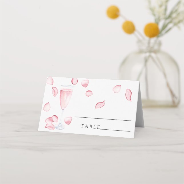 Petals und Prosecco - Hochzeiten Platzkarten (Vorderseite)