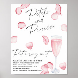 Petals und Prosecco - Setzen Sie sich einen Ring a Poster