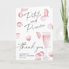 Petals und Prosecco - vielen Dank Brautparty Dankeskarte