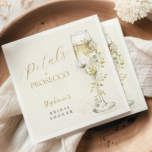 Petals und Prosecco-Wildblumen Brautparty Serviette