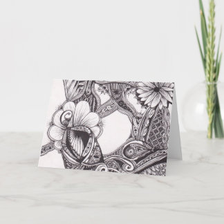 Petals Zig-Zags und Dots Notecard Karte