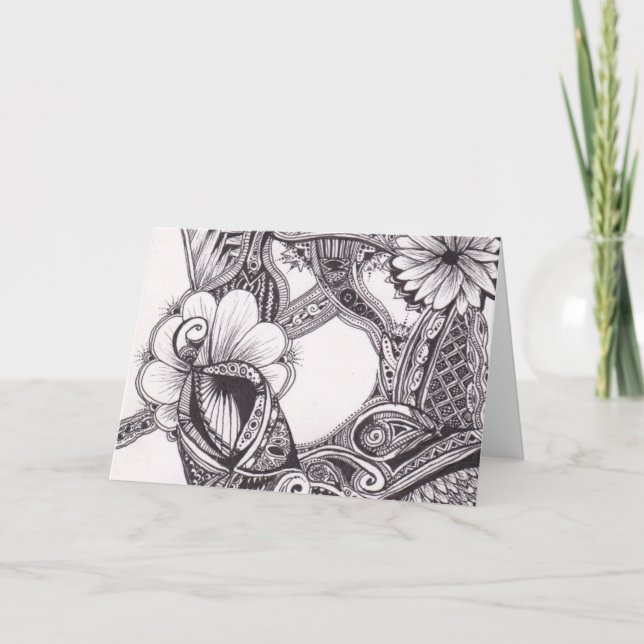 Petals Zig-Zags und Dots Notecard Karte (Vorderseite)