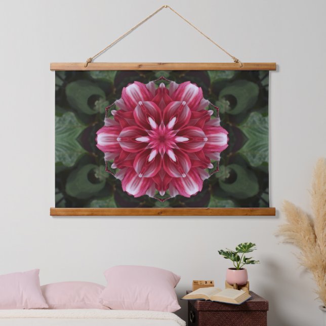 Petalsymphonie Wandteppich Mit Holzrahmen (Schlafzimmer)