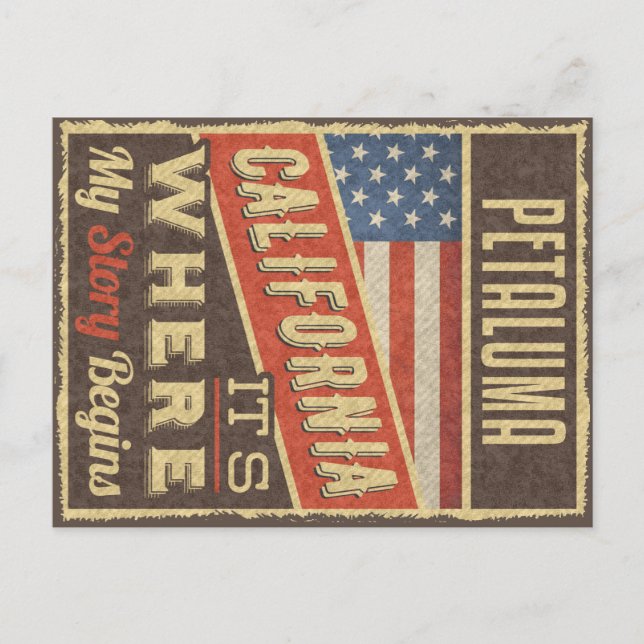 Petaluma California Postkarte (Vorderseite)