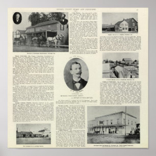 Petaluma Geschäfte, Kalifornien Poster