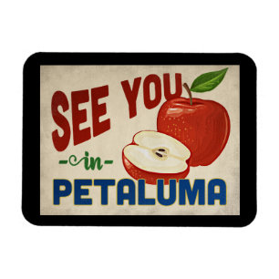 Petaluma Kalifornien Apfel - Vintage Reise Magnet